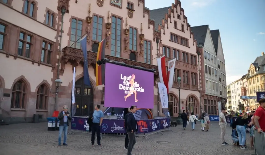 LED Trailer im Einsatz - Veranstaltung in Frankfurt